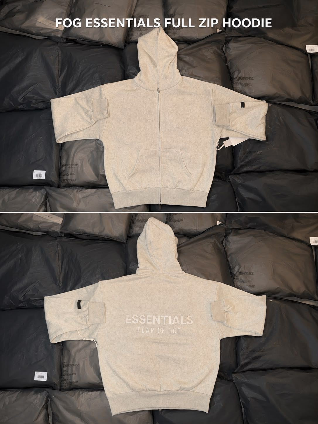 Hoodie Essentials ZIP “HEATHER STO”