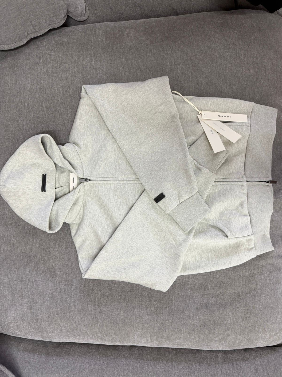 Hoodie Essentials ZIP “HEATHER STO”